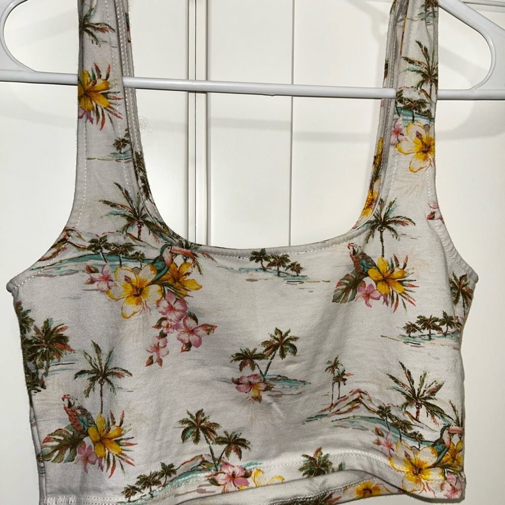 Floral Tropical Print Women's Top